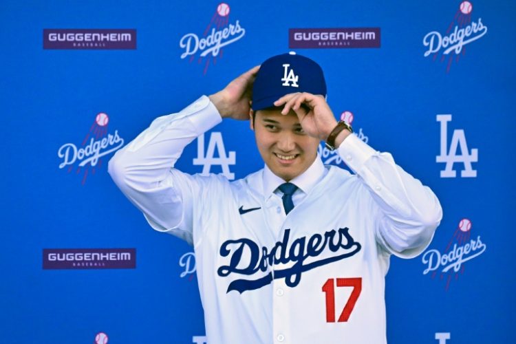 Japanese baseball player Shohei Ohtani joined the Los Angeles Dodgers in December. ©AFP