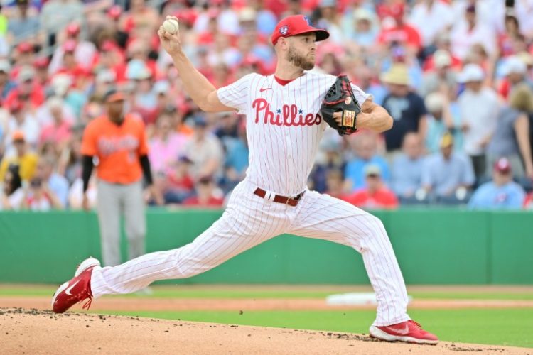 Philadelphia's Zack Wheeler will have to wait until Friday to throw his team's MLB season opener after the Phillies announced their planned Thursday contest would be postponed a day due to expected heavy rain. ©AFP