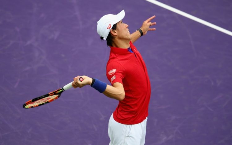 Kei Nishikori's return to the ATP Tour ended in a straight sets loss to Sebastian Ofner at the Miami Open.. ©AFP