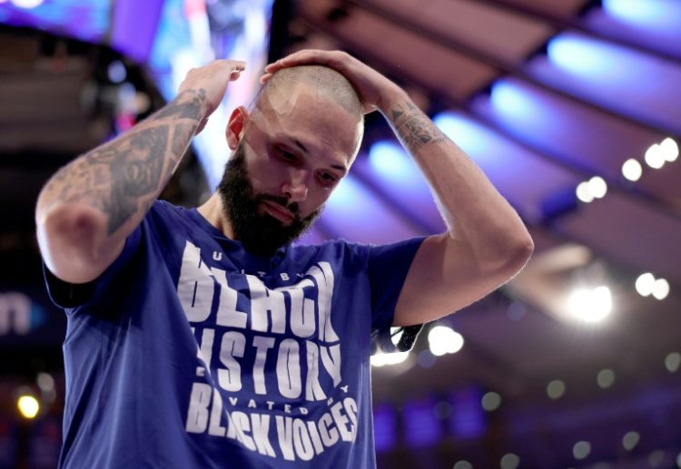 French guard Evan Fournier of the Detroit Pistons was fined $25,000 by the NBA for kicking a ball into the stands after a home loss to Miami. ©AFP