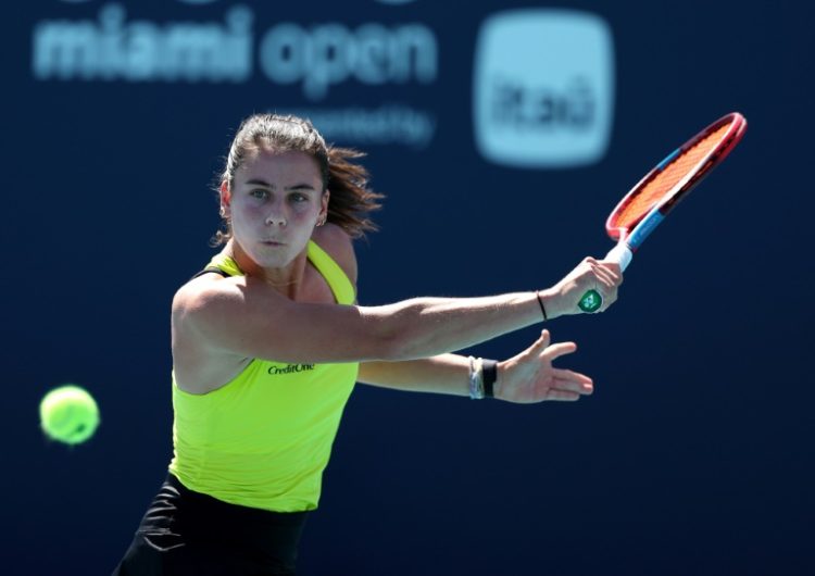 In-form American Emma Navarro beat Jasmine Paolini to set up an all-American clash with Jessica Pegula at the Miami Open.. ©AFP