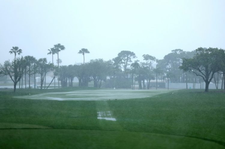 A view of the 10th at PGA National, where weather halted the final round of the US PGA Tour Cognizant Cup for three and a half hours. ©AFP