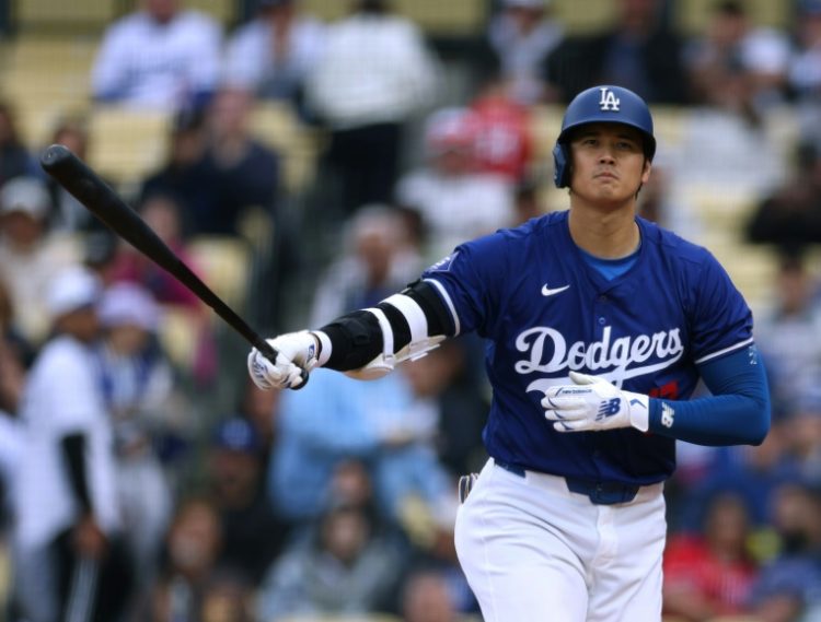 A scandal involving baseball's biggest star, the Los Angeles Dodgers Shohei Ohtani, has clouded the US opening of the MLB season. ©AFP