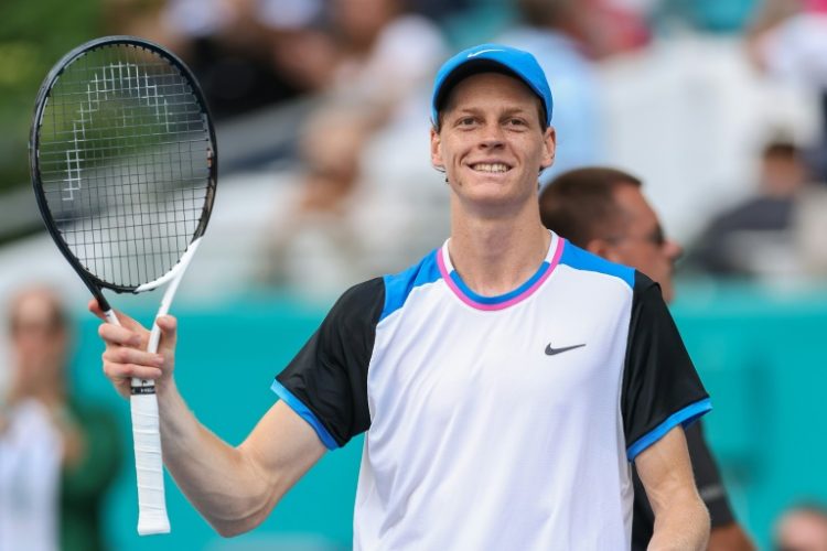 Jannik Sinner of Italy won his third title of the season by capturing the ATP Miami Open final. ©AFP