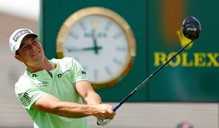 Viktor Hovland of Norway plays a practice round ahead of the PGA Tour Arnold Palmer Invitational at Bay Hill, where he said golf's world rankings are devalued without points being given to LIV Golf events. ©AFP