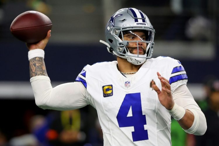 Dak Prescott of the Dallas Cowboys has tweaked terms of the final year of his NFL contract as talks continue about a long-term extension, the team announced. ©AFP