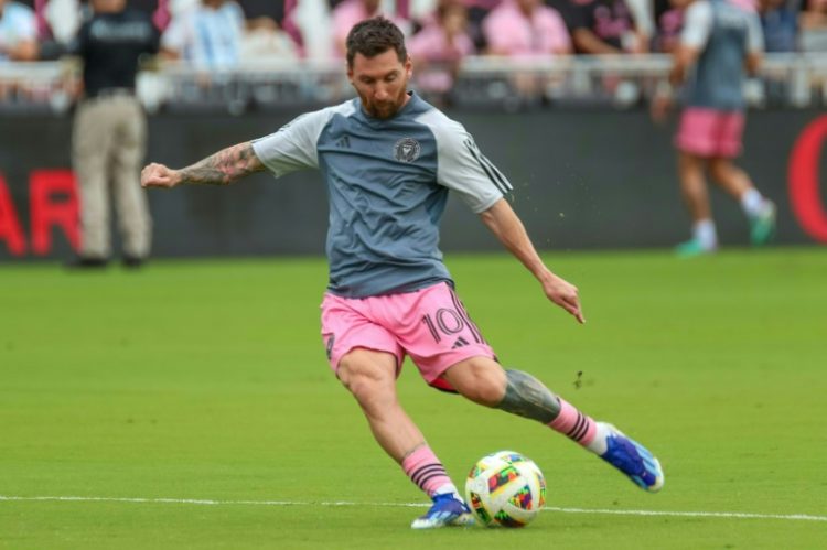 Inter Miami star forward Lionel Messi, still struggling with a right hamstring injury, will be a mtch-day decision regarding playing against Monterrey in the CONCACAF Champions Cup first-leg match at Miami. ©AFP