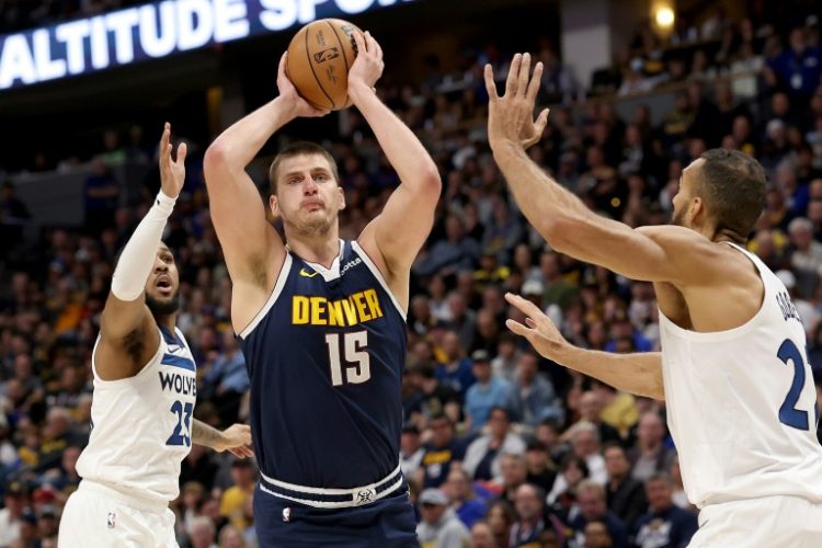 Nikola Jokic produced a 41-point performance to guide Denver to victory over Minnesota and back to top spot in the Western Conference. ©AFP