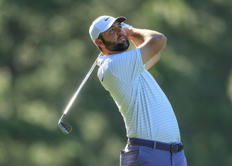 Top-ranked Scottie Scheffler of the United States grabbed a one-stroke lead entering Sunday's final round of the 88th Masters. ©AFP