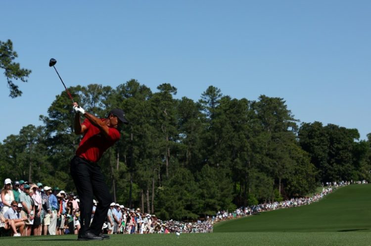 Tiger Woods drew huge crowds to his final round at Augusta National on Sunday.. ©AFP