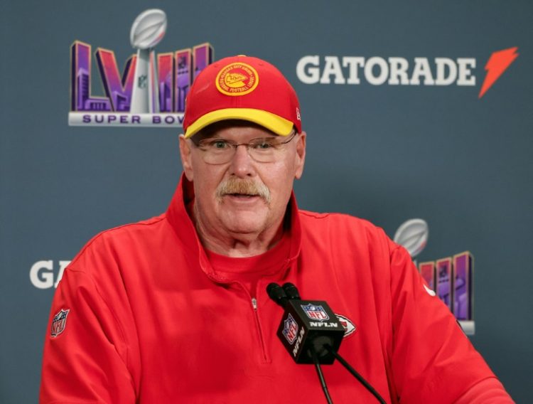 Head coach Andy Reid of the Kansas City Chiefs has signed a long-term NFL contract extension to remain with the reigning Super Bowl champions. ©AFP