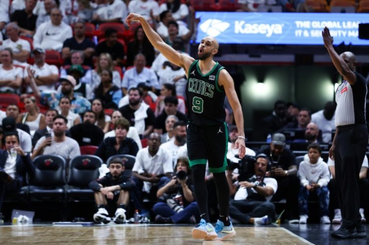 Derrick White's 38 points helped the Boston Celtics take a 3-1 series lead over the Miami Heat in their NBA Eastern Conference playoffs. ©AFP