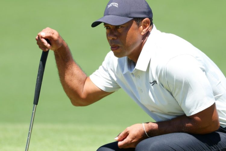 Tiger Woods struggled to a six-over 42 on the front nine in the third round of the Masters -- the worst nine-hole score of his career at Augusta National. ©AFP