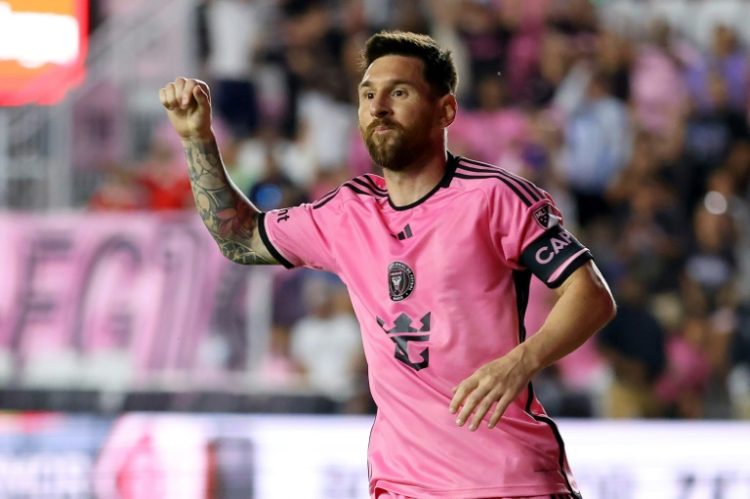 Lionel Messi scored twice as Inter Miami beat Nashville 3-1 in Major League Soccer on Saturday.. ©AFP