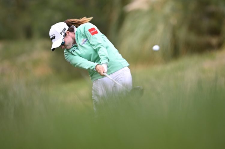 Ireland's Leona Maguire overcame blustery conditions to reach the quarter-finals of the LPGA Match Play as top seed. ©AFP