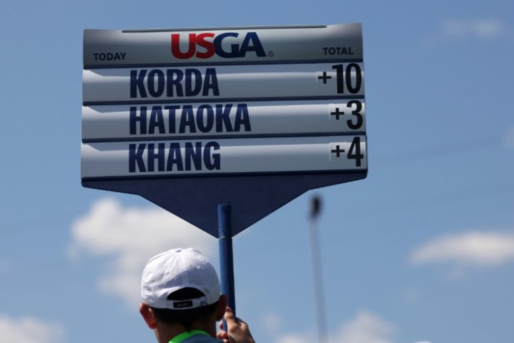 World number one Nelly Korda's hopes of a third major title went up in smoke with a 10-over-par opening round at the US Women's Open. ©AFP