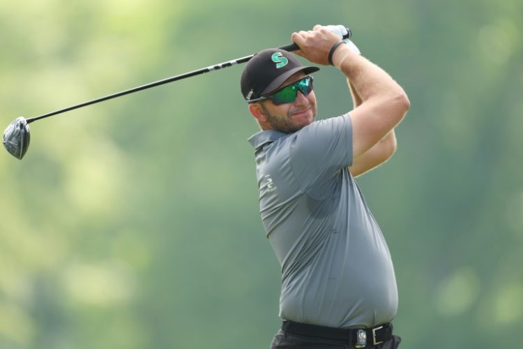 Dean Burmester of South Africa eagled the 18th hole Saturday to move within four strokes of the lead after 36 holes at the PGA Championship. ©AFP