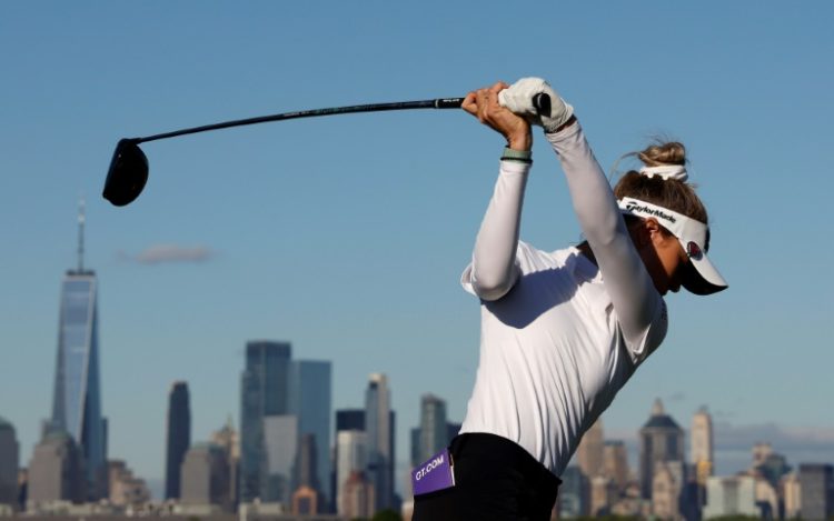 Nelly Korda won her sixth title of the year with victory at the LPGA Tour's Mizuho Americas Open at Liberty National Golf Club on Sunday.. ©AFP