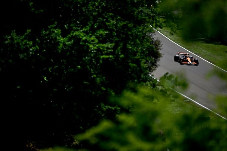 Oscar Piastri's McLaren topped the times in third and final practice at Imola  . ©AFP