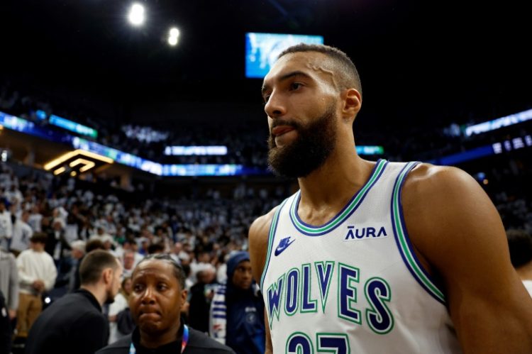 French center Rudy Gobert of the Minnesota Timberwolves was listed as questionable for personal reasons for his team's NBA playoff game two at Denver after a report he has become a father for the first time. ©AFP