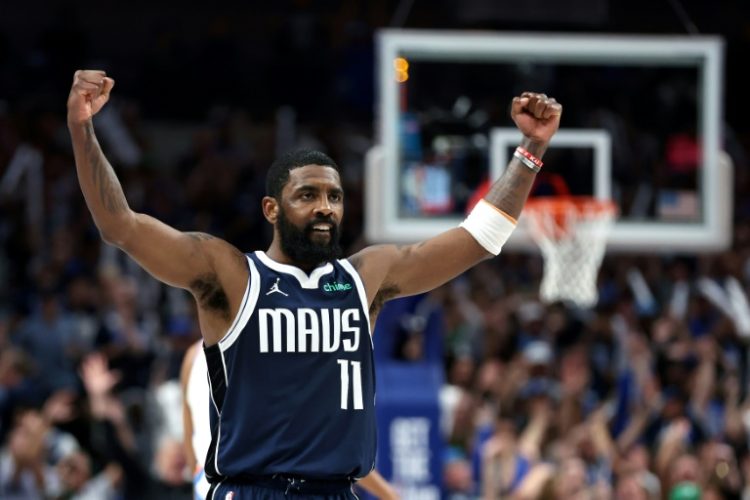 Kyrie Irving of the Dallas Mavericks reacts during the Mavs' NBA playoff win over the Oklahoma City Thunder. ©AFP