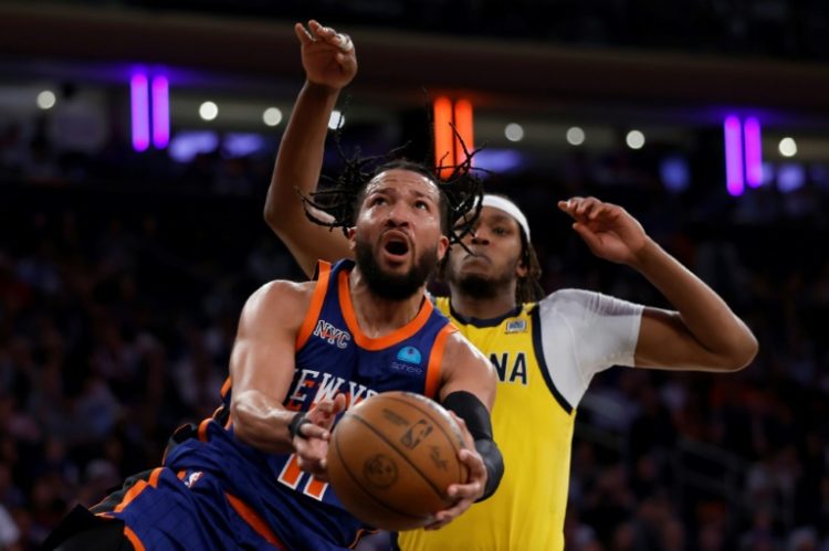 Jalen Brunson put up 44 points for the New York Knicks in their 121-91 win over the Indiana Pacers on Tuesday.. ©AFP