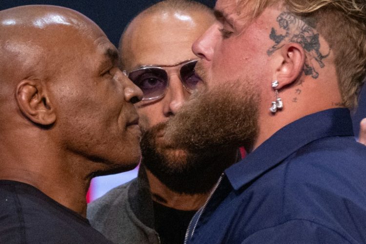 Heavyweight boxing icon Mike Tyson and YouTuber Jake Paul face off during a New York press conference to publicise their upcoming July 20 fight. ©AFP