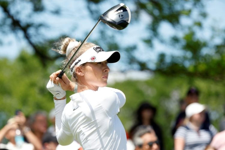 Eyes on the prize: Nelly Korda is chasing her seventh win of the season at this week's US Women's Open . ©AFP