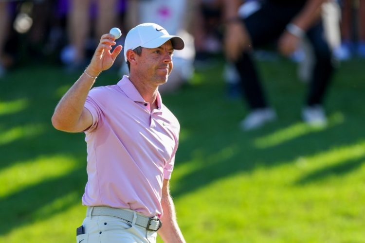 Rory McIlroy triumphed at the PGA Tour's Wells Fargo Championship on Sunday after a blisterning back nine streak.. ©AFP
