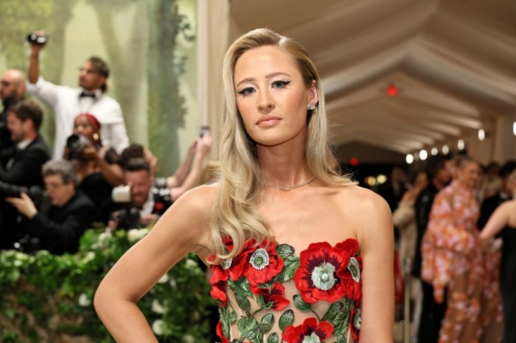 Top-ranked Nelly Korda, shown at the Met Gala in New York on Monday, will try to capture a record sixth consecutive LPGA victory at this week's Founders Cup. ©AFP