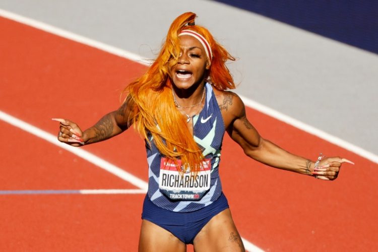 American Sha'Carri Richardson is slated to run her first 100m of the year at the Eugene Diamond League athletics meeting. ©AFP