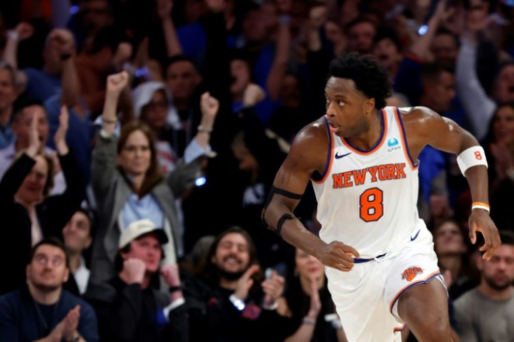 New York's OG Anunoby has been ruled out of game three of the Knicks' NBA Eastern Conference semi-final series against the Indiana Pacers with a hamstring injury. ©AFP