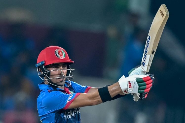 Afghanistan's Rahmanullah Gurbaz top scored with 80 off 56 balls as his team made 159 against New Zealand on Friday.. ©AFP