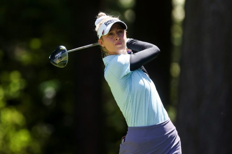 World number one Nelly Korda has withdrawn from an event in England next week after suffering a dog bite recently. ©AFP