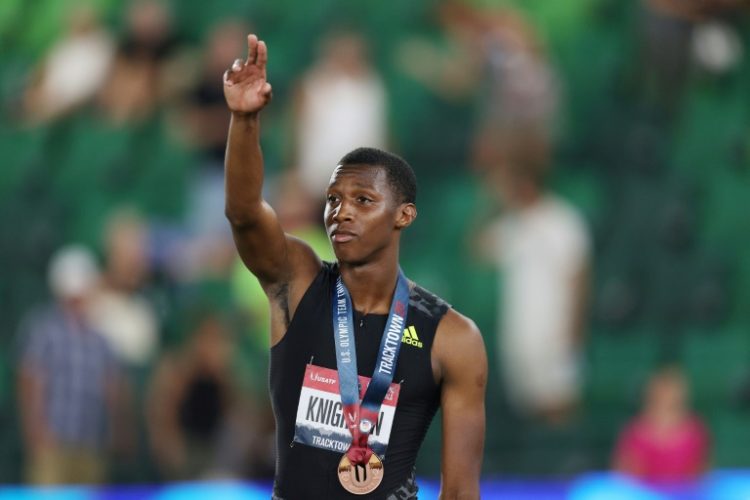 US sprinter Erriyon Knighton is free to run in this week's US Olympic trials despite testing positive for a banned steroid earlier this year. ©AFP
