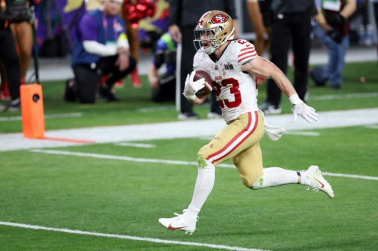 San Francisco's Christian McCaffrey has signed a two-year NFL contract extension, the 49ers announced. ©AFP