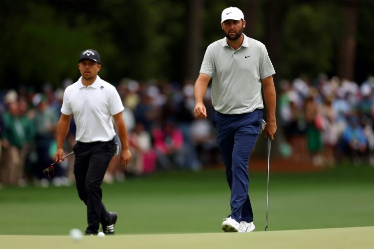 Top-ranked Scottie Scheffler, right, and second-ranked Xander Schauffele, will be paired together for the first two rounds of the 134th US Open. ©AFP