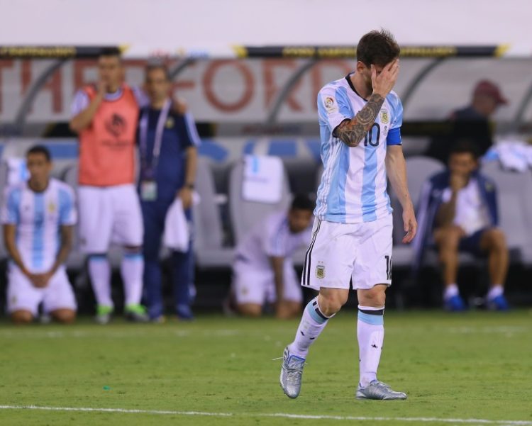 Lionel Messi missed a penalty in Argentina's shoot-out defeat to Chile in the 2016 Copa America final at MetLife Stadium.. ©AFP