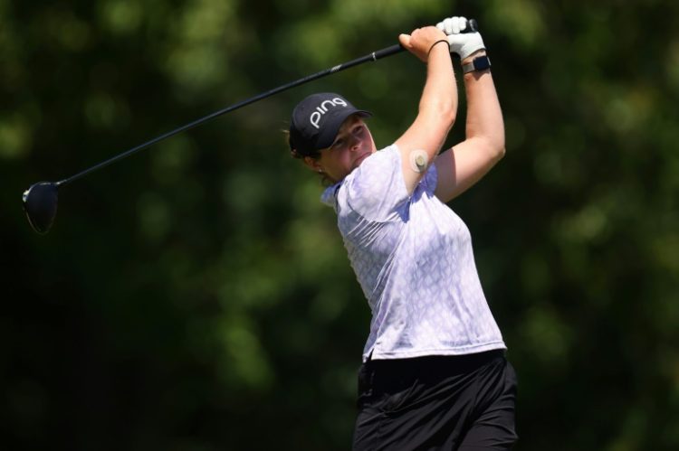 Ally Ewing's nine-under-par 63 fired her into a share of the lead at the LPGA Tour's Meijer Classic on Friday. ©AFP