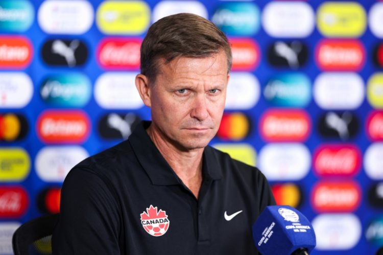 Canada's head coach Jesse Marsch speaks during a press conference ahead of the Copa America opener against world champions Argentina.. ©AFP