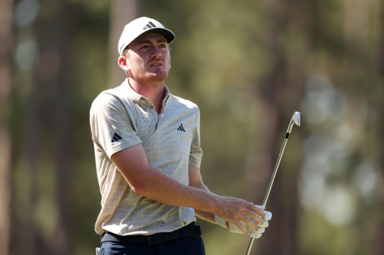 Nick Dunlap, a 20-year-old American, practices for the US Open at Pinehurst, where he won last July in the North & South Amateur. ©AFP