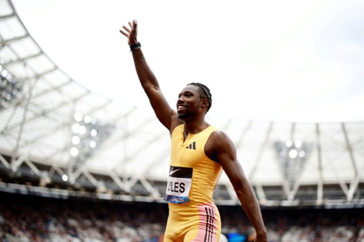 USA's Noah Lyles celebrates. ©AFP