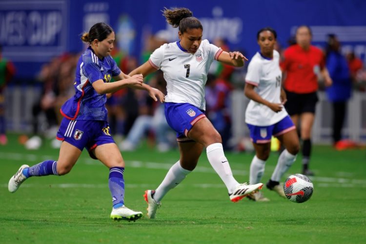 USA midfielder Catarina Macario has been ruled out of the Olympics with a knee injury.. ©AFP