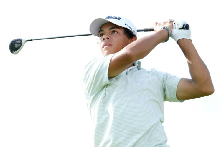 Charlie Woods, the 15-year-old son of 15-time major winner Tiger Woods, missed the cut in stroke play at the US Junior Amateur. ©AFP