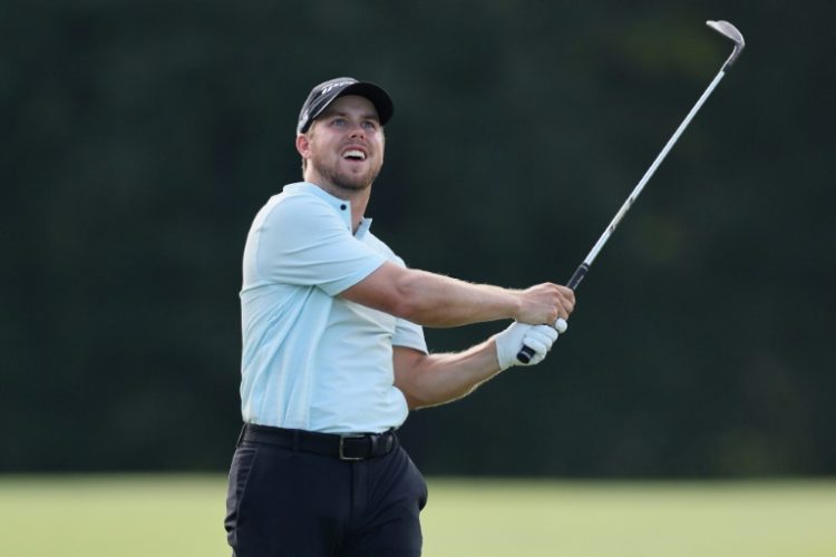 American Pierceson Coody watches a shot on the way to the 54-hole lead in the US PGA Tour ISCO Championship in Kentucky. ©AFP