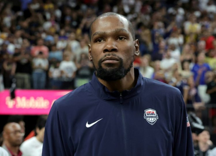 Kevin Durant has yet to train with the US Olympic teams because of a calf injury . ©AFP