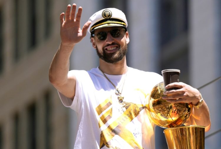 Sea captain out: Klay Thompson said a heartfelt goodbye to Golden State on Friday . ©AFP