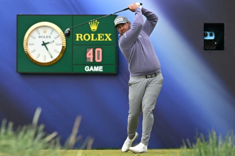 South Africa's Thriston Lawrence in action on the final day of the British Open. ©AFP