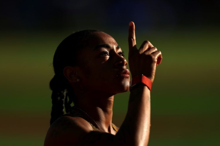 Sha'Carri Richardson at last month's US trials; the US sprint star is aiming to become the first American woman to win 100m gold since 1996. ©AFP