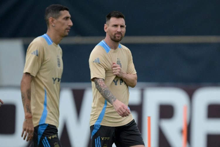 Lionel Messi and Angel Di Maria are hoping to add a third straight title with Argentina in Sunday's Copa America final against Colombia.. ©AFP